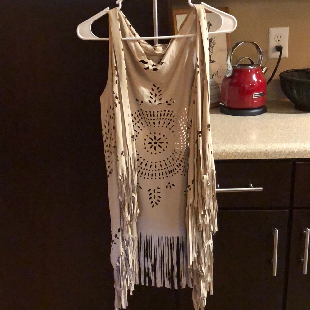 Western fringe vest